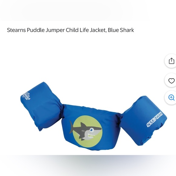 Sterns Puddle Jumper Blue Dinosaur Kids Swim Vest - Picture 1 of 6